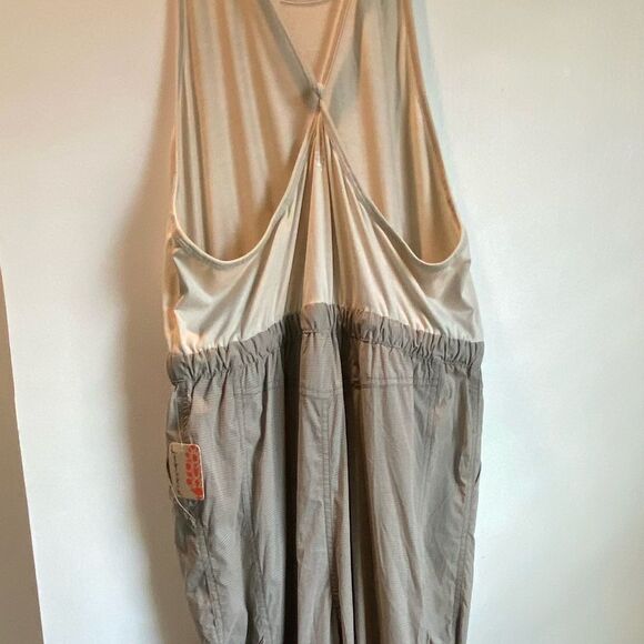 Free People Movement Back Packer Jumpsuit Muted Beige Size Med. NWT - Picture 9 of 11